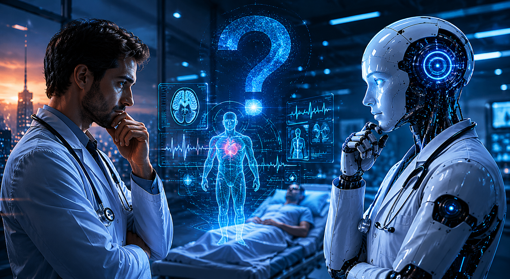 AI and doctors in hospital